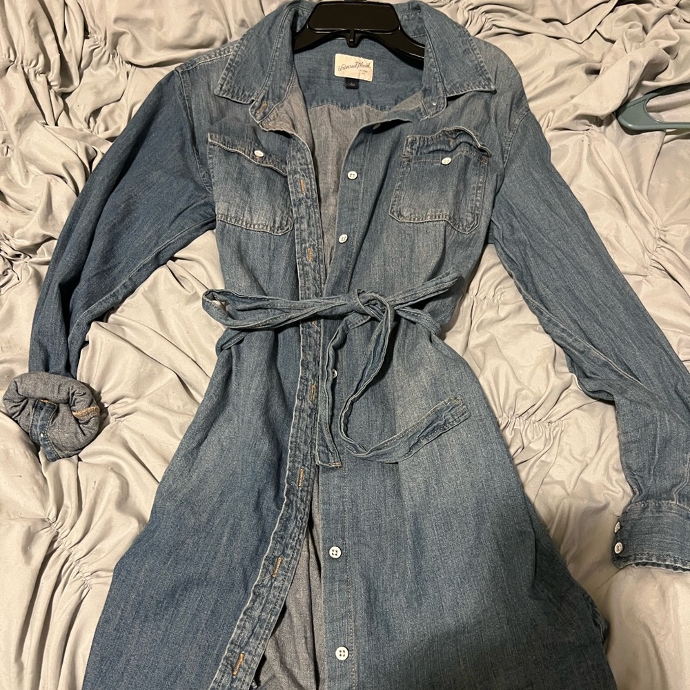 Light button down dress